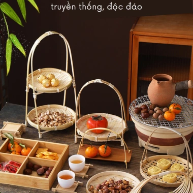 Mẹt tre tầng 1-3 tầng cho bàn - Thiết kế thanh lịch, gần gũi, độc đáo Luỹ Tre - Giá ưu đãi 14.000₫ 2 Mẹt tre tầng 1-3 tầng cho bàn - Thiết kế thanh lịch, gần gũi, độc đáo Luỹ Tre - Giá ưu đãi 14.000₫ 2