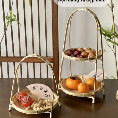 Mẹt tre tầng 1-3 tầng cho bàn - Thiết kế thanh lịch, gần gũi, độc đáo Luỹ Tre - Giá ưu đãi 14.000₫