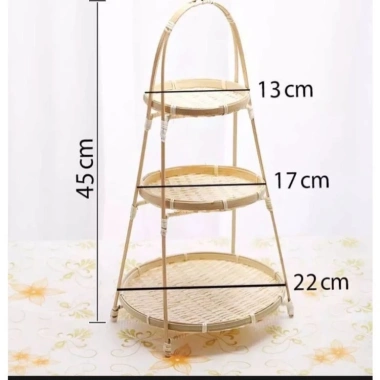 Mẹt Tre Tầng Vuông 1-3 Tầng Đựng Bánh Kẹo Tết Kệ Trang Trí Truyền Thống Giá 29.000₫ 7