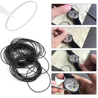 METUBE 200 chiếc vòng chữ O cao su 0,5‑0,6 mm – chống nước, dùng cho sửa đồng hồ, độ dày mỏng, hộp kín 8