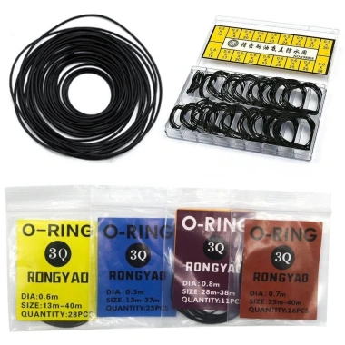 METUBE 200 chiếc vòng chữ O cao su 0,5‑0,6 mm – chống nước, dùng cho sửa đồng hồ, độ dày mỏng, hộp kín 9