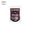 METUBE 200 chiếc vòng chữ O cao su 0,5‑0,6 mm – chống nước, dùng cho sửa đồng hồ, độ dày mỏng, hộp kín 10