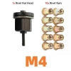 METUBE Bộ 11 Đai Đinh Tán Tay M3 M4 M5 M6 M8 M10 Đầu Kim Loại Dễ Lắp Đặt 10