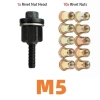 METUBE Bộ 11 Đai Đinh Tán Tay M3 M4 M5 M6 M8 M10 Đầu Kim Loại Dễ Lắp Đặt 12