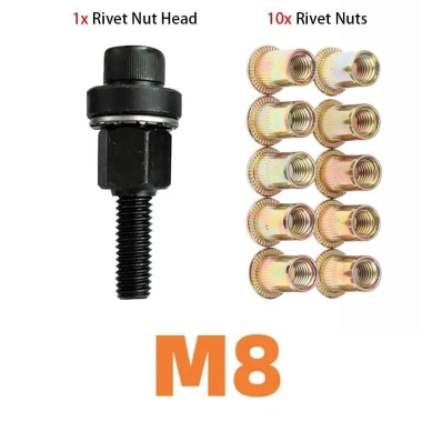 METUBE Bộ 11 Đai Đinh Tán Tay M3 M4 M5 M6 M8 M10 Đầu Kim Loại Dễ Lắp Đặt 14