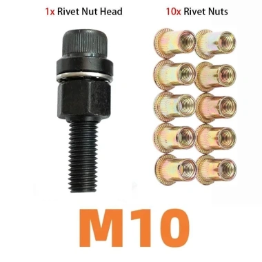 METUBE Bộ 11 Đai Đinh Tán Tay M3 M4 M5 M6 M8 M10 Đầu Kim Loại Dễ Lắp Đặt 15