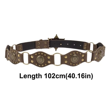 METUBE Thắt Lưng Da PU Grommet Eo Cinch Tán Rộng Y2K Cho Quần Jean Nữ - Giá 106.700₫ 2