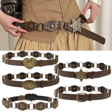METUBE Thắt Lưng Da PU Grommet Eo Cinch Tán Rộng Y2K Cho Quần Jean Nữ - Giá 106.700₫ 6