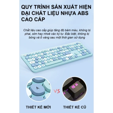 MF 666: Bàn phím & Chuột Không Dây Thiết Kế Hiện Đại, Đa Màu, USB 2.4GHz – 554.000₫