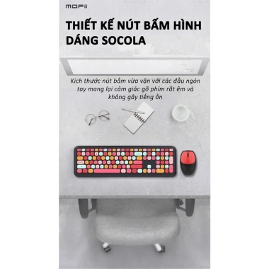 MF 666: Bàn phím & Chuột Không Dây Thiết Kế Hiện Đại, Đa Màu, USB 2.4GHz – 554.000₫