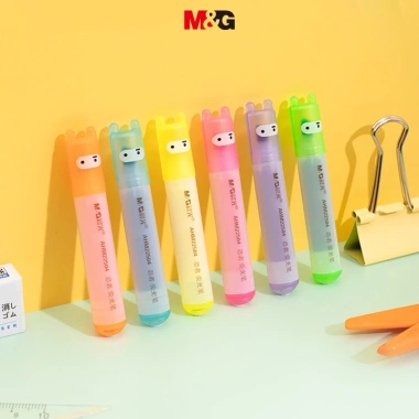 M&G Bút Highlight Set 6 Bút Cute - Đầu nhọn gọn, dễ thương, giảm giá 19.000 VND 3