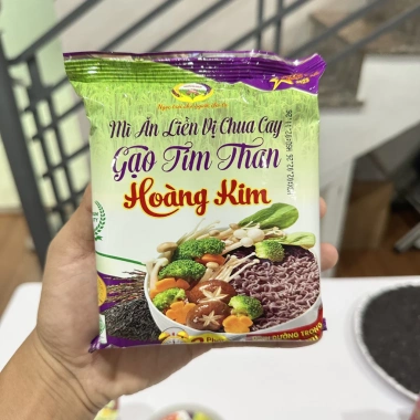Mì Ăn Liền Gạo Tím Than Hoàng Kim 3 Vị: Chua Cay, Rau Nấm, Spaghetti Trộn - Không Chiên Dầu, 90.000₫ 2