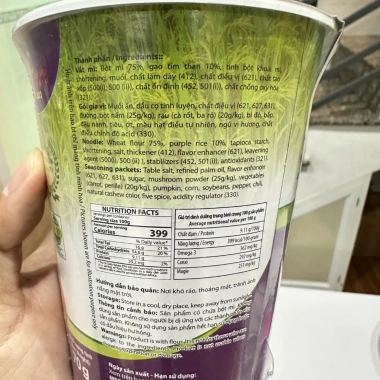 Mì Ăn Liền Gạo Tím Than Hoàng Kim 3 Vị: Chua Cay, Rau Nấm, Spaghetti Trộn - Không Chiên Dầu, 90.000₫ 7