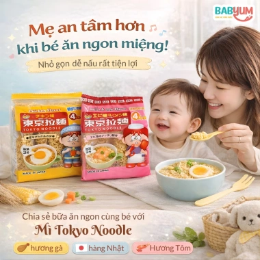 Mì ăn liền Tokyo Noodle Nhật Bản 120g cho bé ngon, giá ưu đãi 43.000