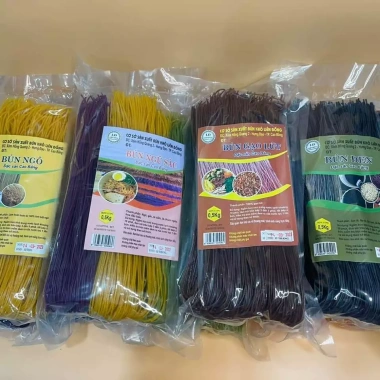 Mì bún Ngũ Sắc Liên Đồng Đặc Sản Cao Bằng - Rau Củ Hoa Đậu Biếc, Chùm Ngây, Eatclean Healthy 500g 29.500đ 2