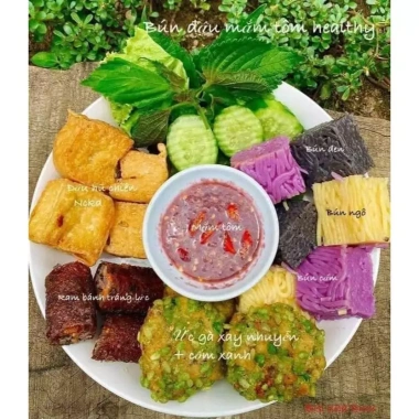 Mì bún Ngũ Sắc Liên Đồng Đặc Sản Cao Bằng - Rau Củ Hoa Đậu Biếc, Chùm Ngây, Eatclean Healthy 500g 29.500đ 8