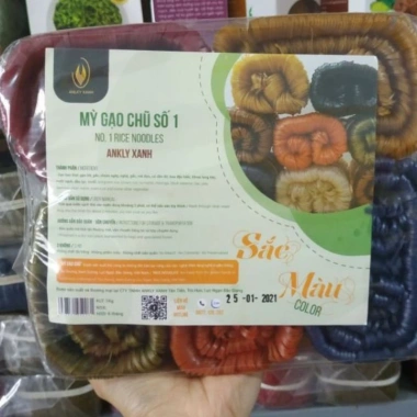 Mì chũ Bắc Giang gạo nguyên chất 5 màu rau củ quả 1kg - Giá ưu đãi 76.500₫