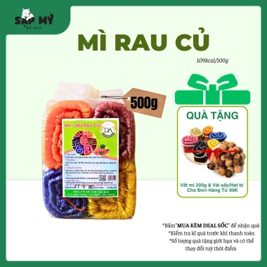 Mì Chũ Rau Củ Hữu Cơ Ngũ Sắc Dậu Anh Loại 1 Xuất Khẩu - Quà Tặng 500g Giá Sỉ 60.000 VND