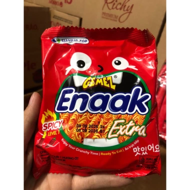 Mì Enaak Đỏ Hương Ớt Bịch 10 gói 28g - Giá ưu đãi 135.000 VNĐ, giảm từ 166.050
