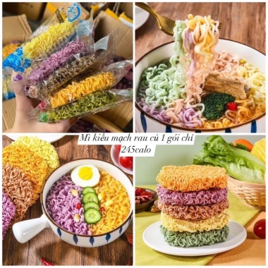 Mì Kiều Mạch Rau Củ Không Chiên Mix 5 Vị - Giá 9.000 VND, Thơm Ngon và Dinh Dưỡng