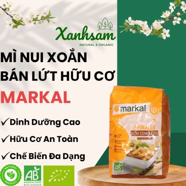 Mì NUI XOẮN BÁN LỨT HỮU CƠ 500gr MARKAL EU ORGANIC - Giảm còn 108.750₫, Thực phẩm tự nhiên, không chất bảo quản Mì NUI XOẮN BÁN LỨT HỮU CƠ 500gr MARKAL EU ORGANIC - Giảm còn 108.750₫, Thực phẩm tự nhiên, không chất bảo quản