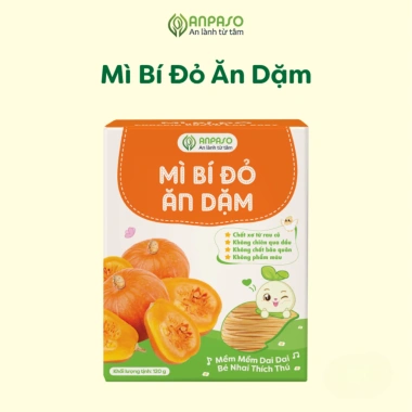 Mì rau củ ăn dặm Organic Anpaso không chiên dầu, giàu chất xơ bé 6 tháng - 55.380 VND