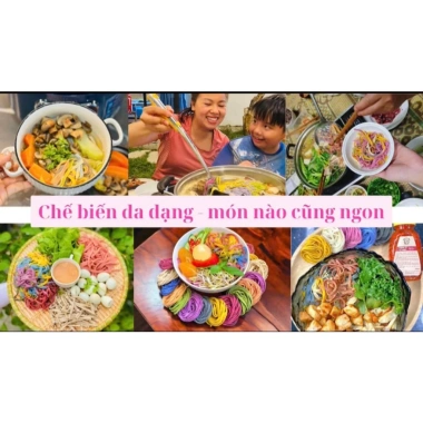 Mì Rau Củ Cầu Vồng Thiện Bảo Không Muối 250g - Cho Bé Ăn Dặm và Người Chay, Giá Giảm 55.000 VND