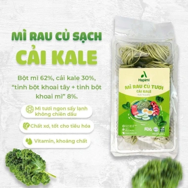 Mì Rau Củ Hapimi Mix Tảo Xoắn, Bí Đỏ, Cải Bó Xôi - Thực phẩm dinh dưỡng cho cả gia đình, giảm còn 99.000₫