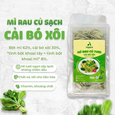 Mì Rau Củ Hapimi Mix Tảo Xoắn, Bí Đỏ, Cải Bó Xôi - Thực phẩm dinh dưỡng cho cả gia đình, giảm còn 99.000₫