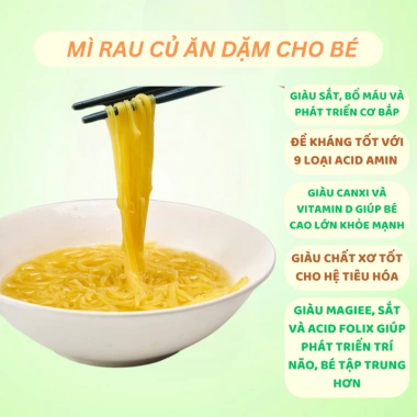 Mì rau củ Healthy ONFOD ăn dặm kiểu Nhật cho bé từ 6 tháng - Giá ưu đãi 79.000₫ 3