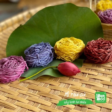 Mì Rau Củ Sấy Lạnh Bamboo 500g Không chiên dầu, ăn kiêng, mì chay hữu cơ 89.000đ