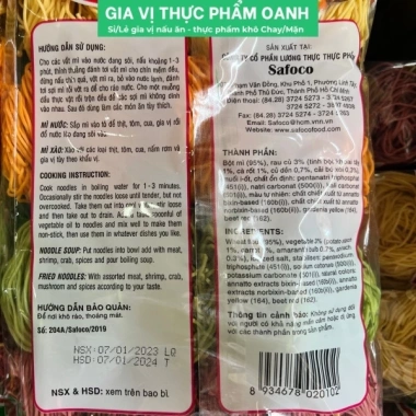 Mì rau củ sợi nhỏ 20 gói 500gr - Thùng 20, giá ưu đãi 691.000₫, dinh dưỡng, nấu nhanh