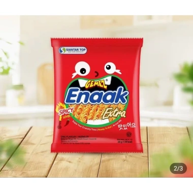 Mì Snack Enaak Hương Ớt Cấp độ 1 Cay Nhẹ Bán Sỉ 20 Gói x 18g Giá Ưu đãi 75.000đ