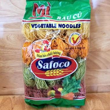 Mì sợi nhỏ SAFOCO 500g - Mì rau củ đa màu, ngon, giá ưu đãi 45.000 VND