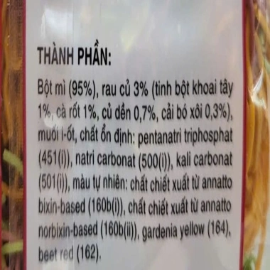 Mì sợi nhỏ SAFOCO 500g - Mì rau củ đa màu, ngon, giá ưu đãi 45.000 VND 6