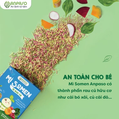 Mì Somen ăn dặm Anpaso cho bé 6 tháng, sợi cắt nhỏ dễ nhai, giá ưu đãi 51.883đ