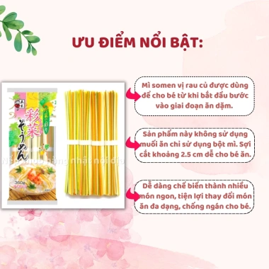 Mì somen ngũ sắc tôm rau củ 320g cho bé ăn dặm 12 tháng - giá 75.000đ - nepshop1