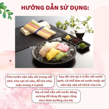 Mì somen ngũ sắc tôm rau củ 320g cho bé ăn dặm 12 tháng - giá 75.000đ - nepshop1