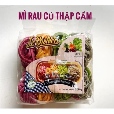Mì tươi rau củ thập cẩm Le Brother - Organic Duy Anh Food 200g (8 vắt) giá 43.500đ