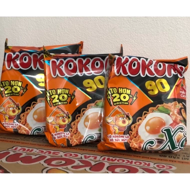Mì Xào Kokomi Đại 90 vị - Bò xốt cà & Hải sản cay tê, Thùng 30 gói, 158.000₫ 2