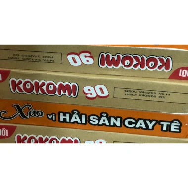 Mì Xào Kokomi Đại 90 vị - Bò xốt cà & Hải sản cay tê, Thùng 30 gói, 158.000₫ 5