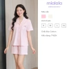 Mialala Bộ Mặc Nhà Tay Ngắn Quần Ngắn Cổ Pyjama Cotton Mềm Mại, Thoải Mái Cho Nữ - Giá 549.000₫