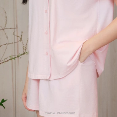 Mialala Bộ Mặc Nhà Tay Ngắn Quần Ngắn Cổ Pyjama Cotton Mềm Mại, Thoải Mái Cho Nữ - Giá 549.000₫