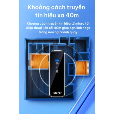 Mic thu âm không dây lọc tiếng ồn, cài áo livestream, quay vlog, pin sạc, giảm echo giá 388.000đ 4