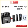 Mic thu âm không dây lọc tiếng ồn, cài áo livestream, quay vlog, pin sạc, giảm echo giá 388.000đ 7