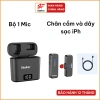 Mic thu âm không dây lọc tiếng ồn, cài áo livestream, quay vlog, pin sạc, giảm echo giá 388.000đ 8
