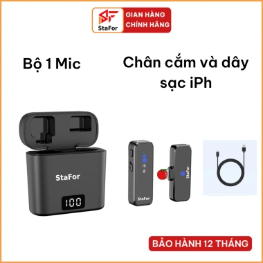 Mic thu âm không dây lọc tiếng ồn, cài áo livestream, quay vlog, pin sạc, giảm echo giá 388.000đ 8