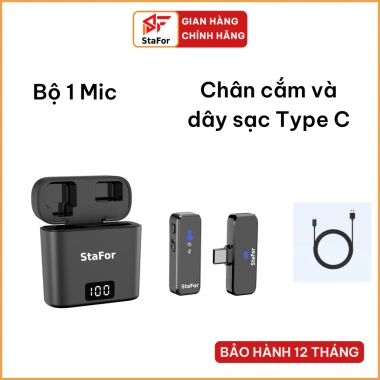 Mic thu âm không dây lọc tiếng ồn, cài áo livestream, quay vlog, pin sạc, giảm echo giá 388.000đ 9