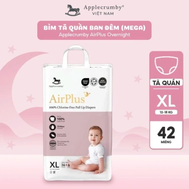 Michibaby Bỉm Đêm Applecrumby AirPlus Overnight Mega Mini NB S M L XL XXL siêu thấm 12h Giá 260.000₫ 18 Michibaby Bỉm Đêm Applecrumby AirPlus Overnight Mega Mini NB S M L XL XXL siêu thấm 12h Giá 260.000₫ 18