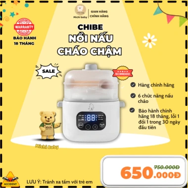 Michibaby Nồi Nấu Chậm CB042 1 Lít - Bảo Hành 18 Tháng, Giá Ưu Đãi 646.000₫ Michibaby Nồi Nấu Chậm CB042 1 Lít - Bảo Hành 18 Tháng, Giá Ưu Đãi 646.000₫